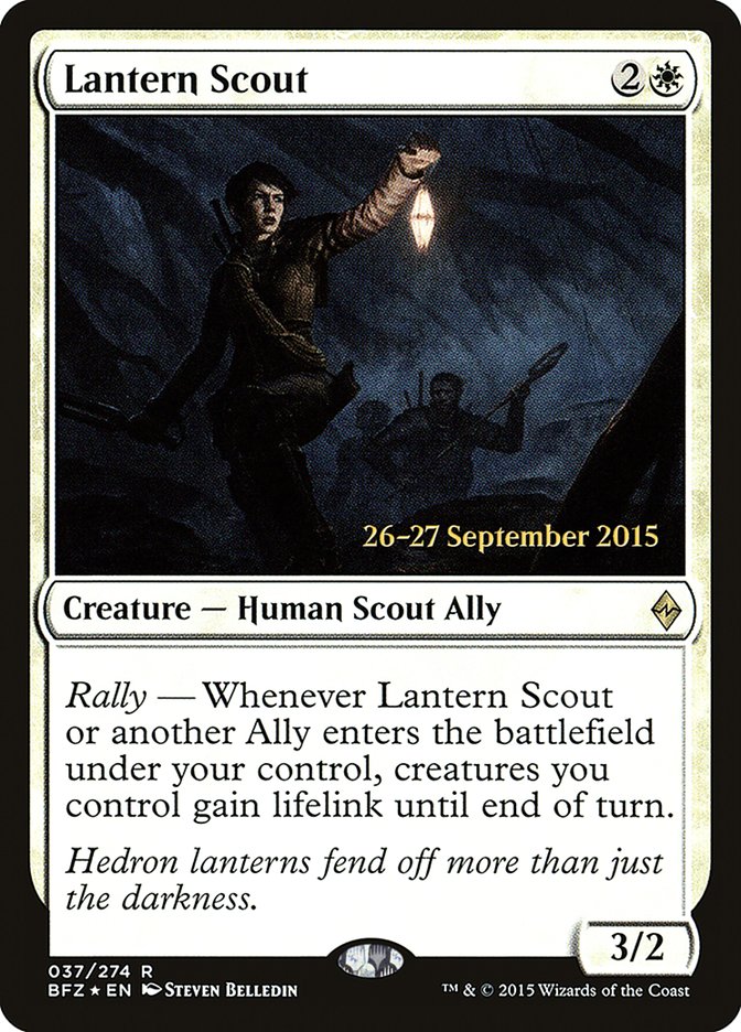 Lantern Scout [Battle for Zendikar Prerelease Promos] | Exor Games Truro