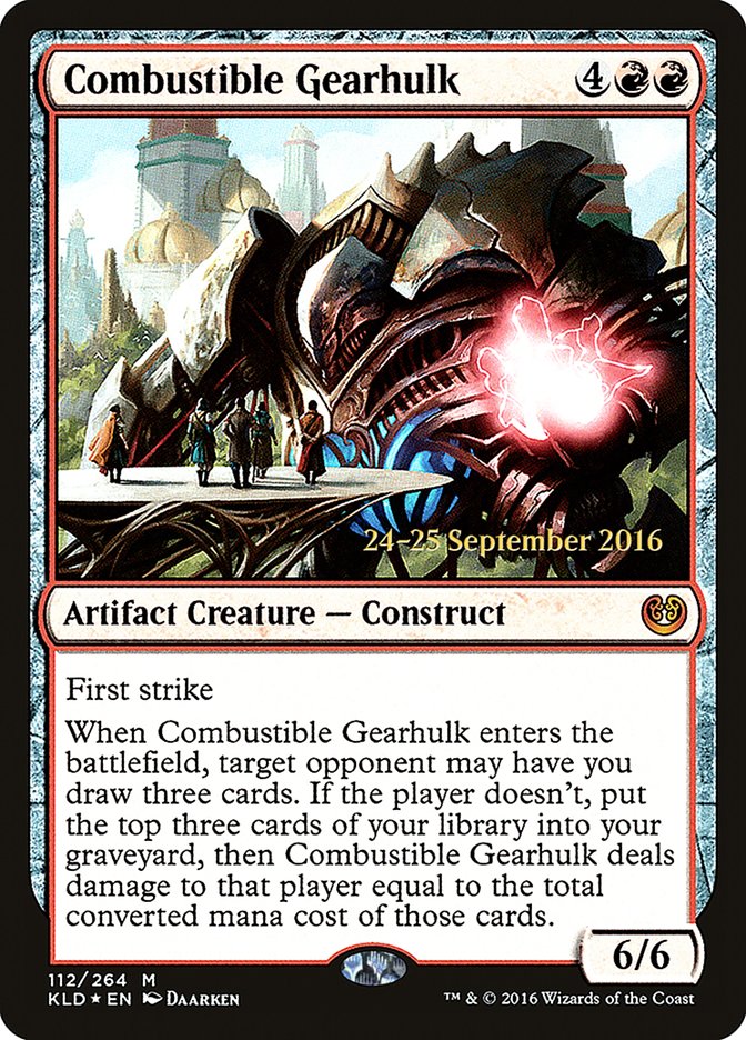 Combustible Gearhulk [Kaladesh Prerelease Promos] | Exor Games Truro