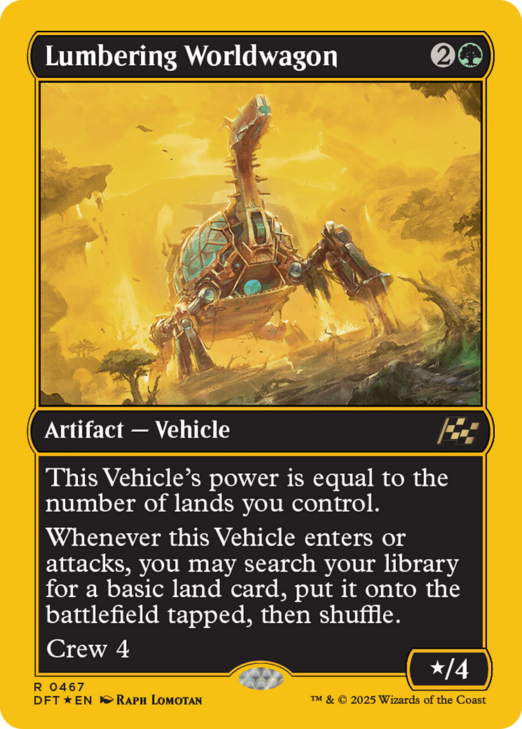 Lumbering Worldwagon (First-Place Foil) [Aetherdrift] | Exor Games Truro