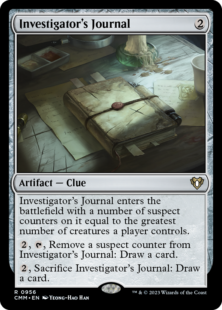 Investigator's Journal [Commander Masters] | Exor Games Truro