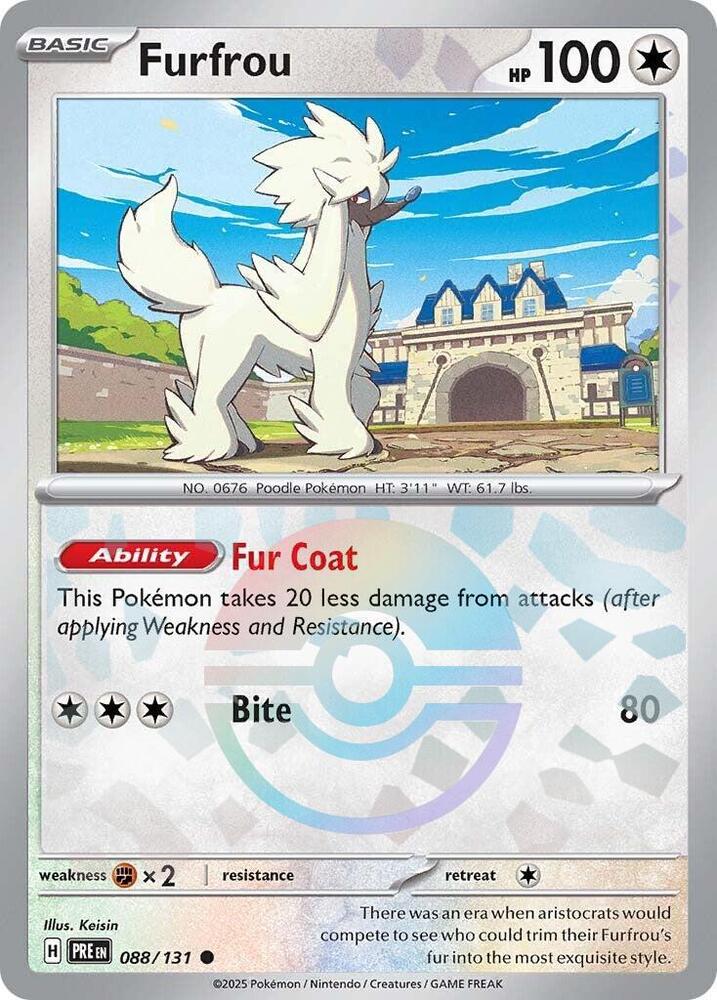 Furfrou (088/131) (Poke Ball Pattern) [Scarlet & Violet: Prismatic Evolutions] | Exor Games Truro