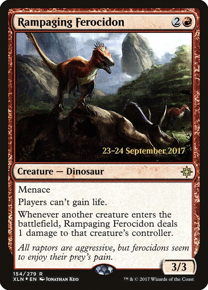 Rampaging Ferocidon [Ixalan Prerelease Promos] | Exor Games Truro