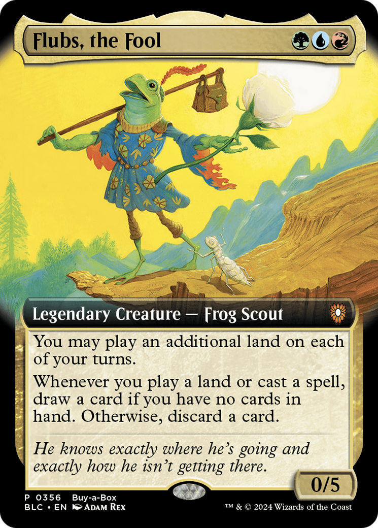 Flubs, the Fool (Buy-A-Box) (Extended Art) [Bloomburrow Promos] | Exor Games Truro