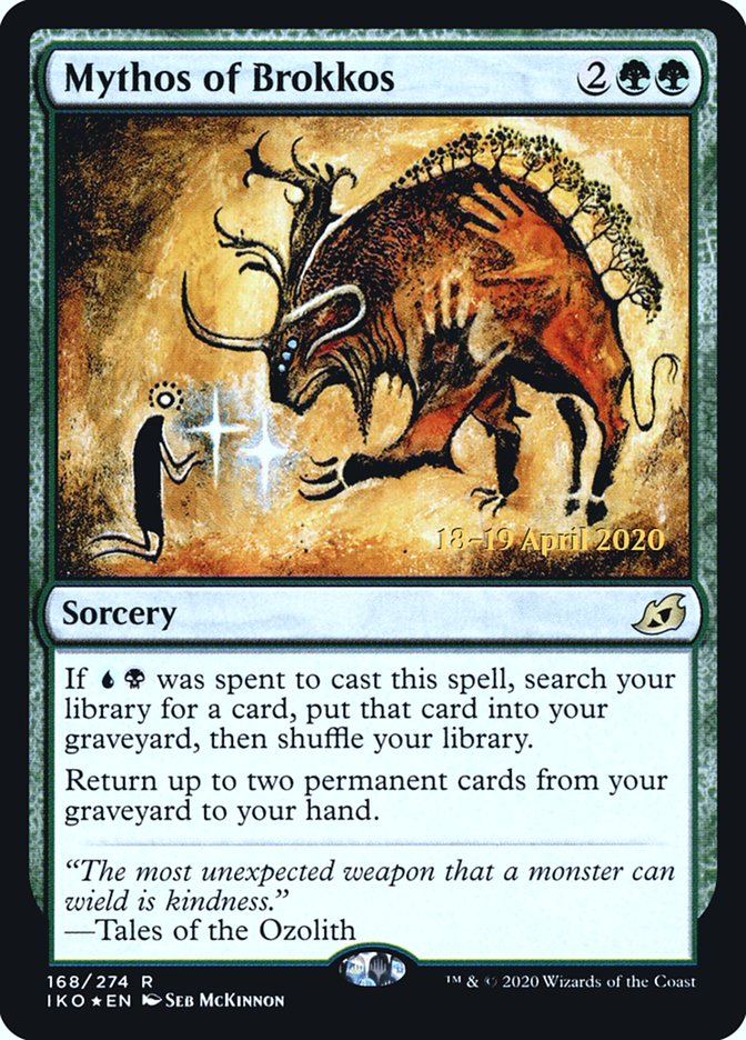 Mythos of Brokkos [Ikoria: Lair of Behemoths Prerelease Promos] | Exor Games Truro
