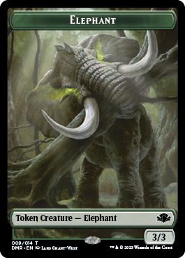 Elephant // Bird Double-Sided Token [Dominaria Remastered Tokens] | Exor Games Truro