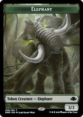 Elephant // Elemental Double-Sided Token [Dominaria Remastered Tokens] | Exor Games Truro