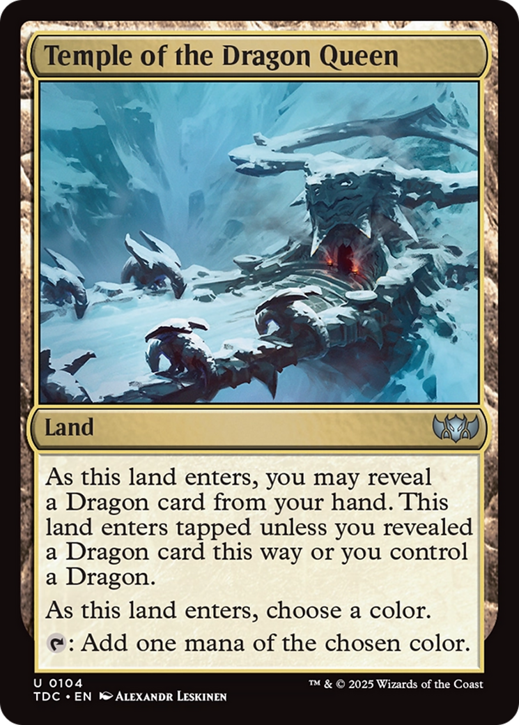 Temple of the Dragon Queen [Tarkir: Dragonstorm Commander] | Exor Games Truro