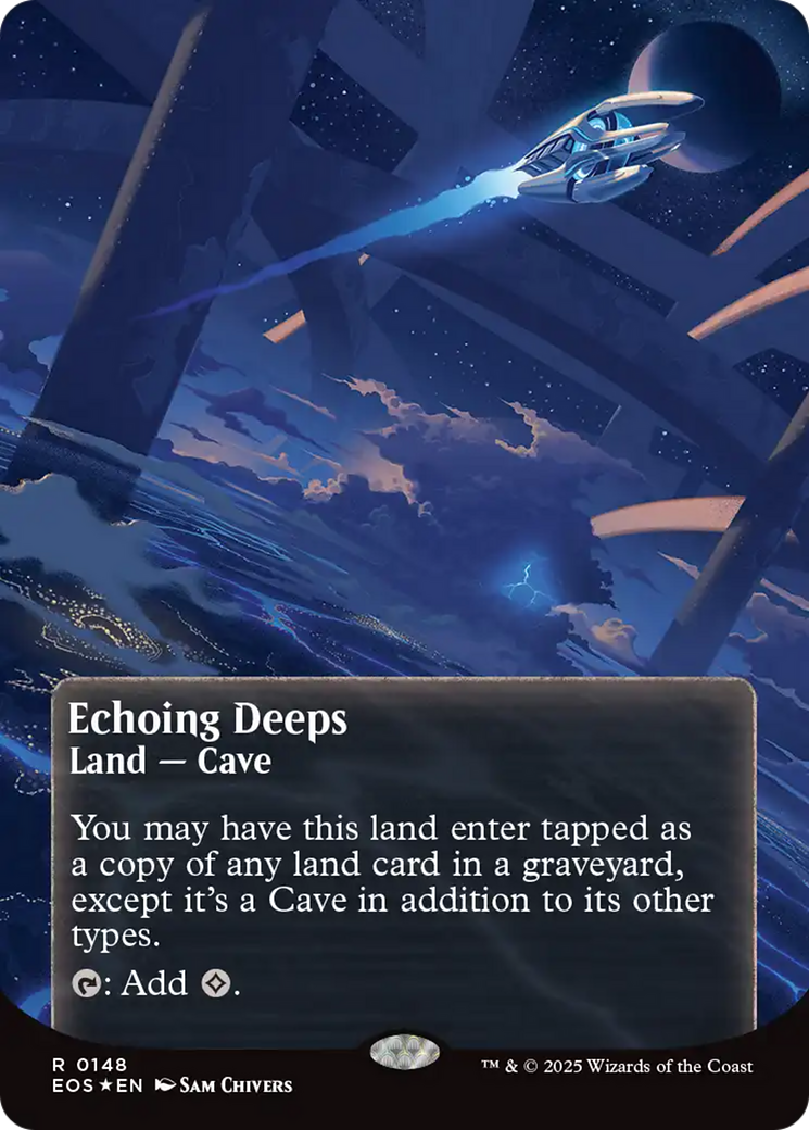 Echoing Deeps (0148) (Borderless) (Galaxy Foil) [Edge of Eternities: Stellar Sights] | Exor Games Truro