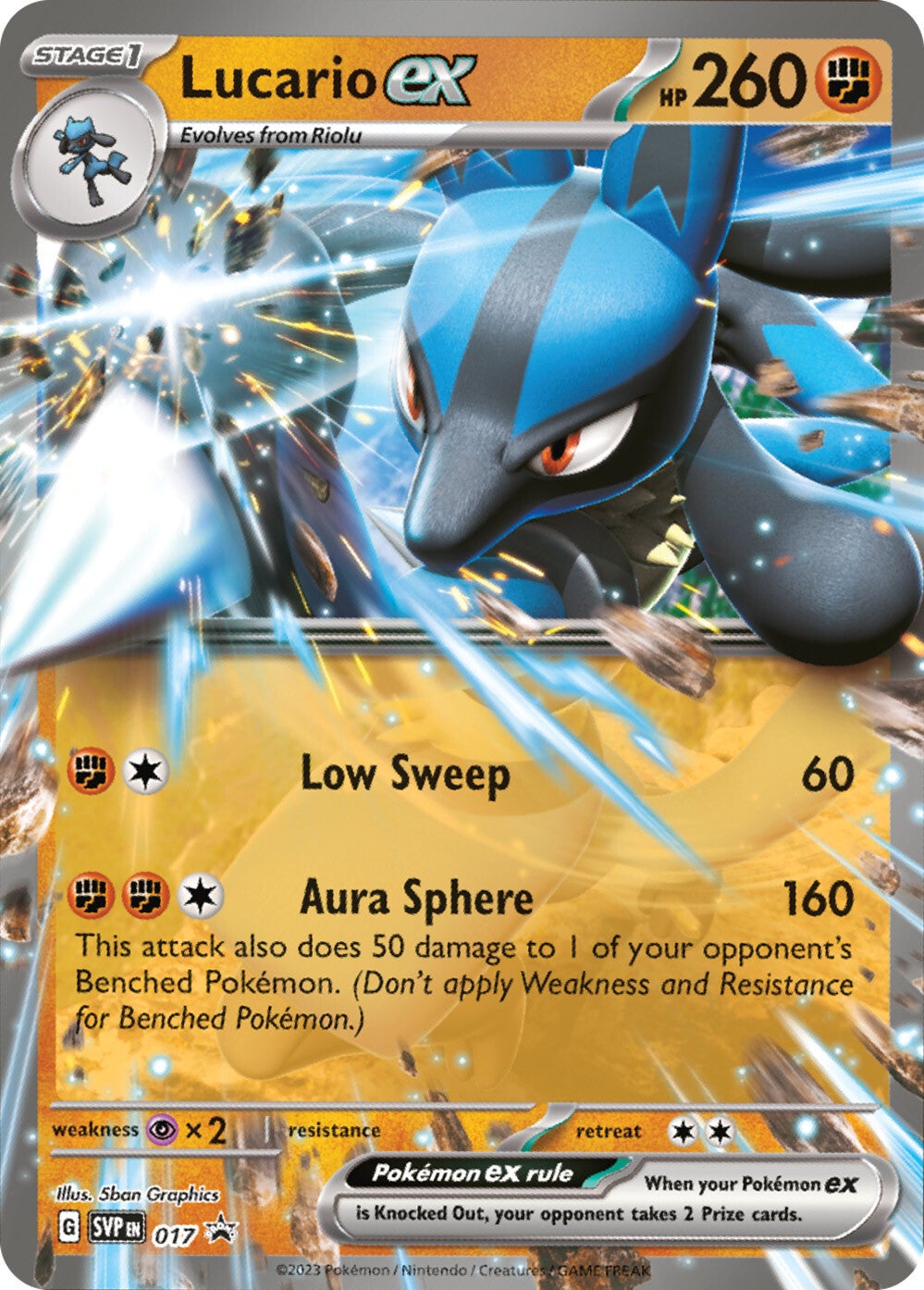 Lucario ex (017) [Scarlet & Violet: Black Star Promos] | Exor Games Truro