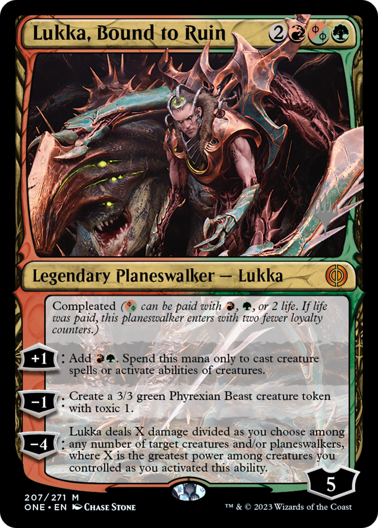 Lukka, Bound to Ruin (Promo Pack) [Phyrexia: All Will Be One Promos] | Exor Games Truro