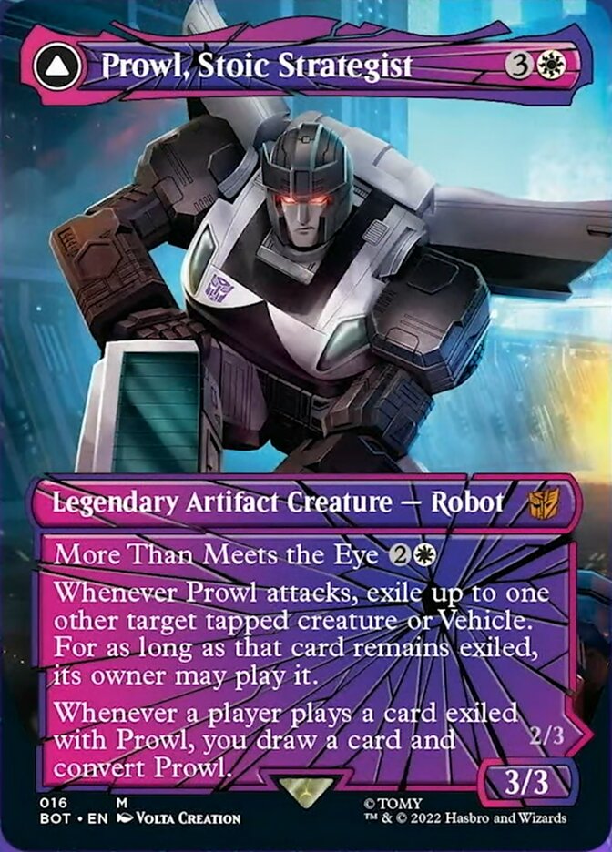 Prowl, Stoic Strategist // Prowl, Pursuit Vehicle (Shattered Glass) [Transformers] | Exor Games Truro