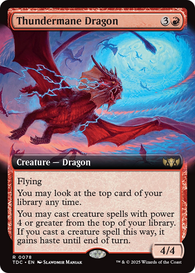 Thundermane Dragon (Extended Art) [Tarkir: Dragonstorm Commander] | Exor Games Truro