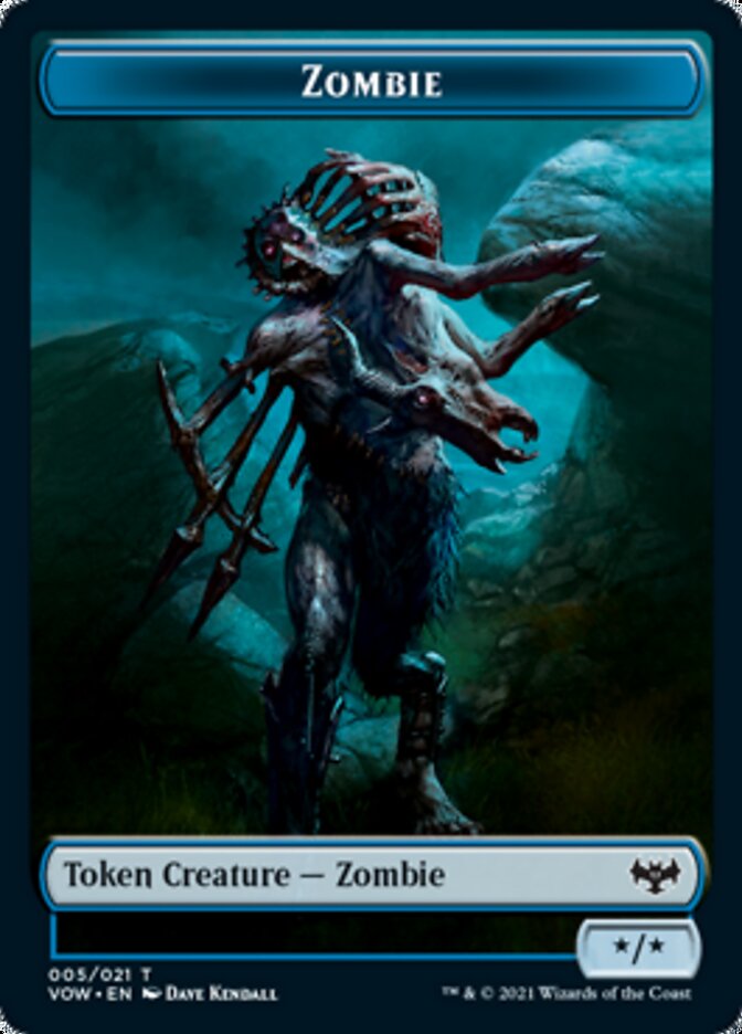 Zombie (008) // Zombie (005) Double-Sided Token [Innistrad: Crimson Vow Tokens] | Exor Games Truro