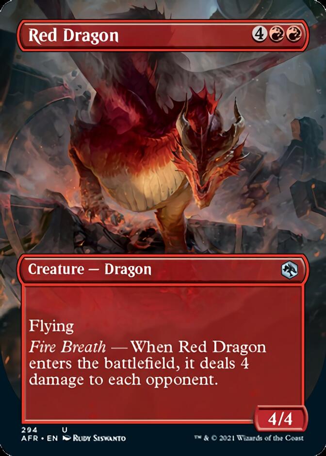 Red Dragon (Borderless Alternate Art) [Dungeons & Dragons: Adventures in the Forgotten Realms] | Exor Games Truro
