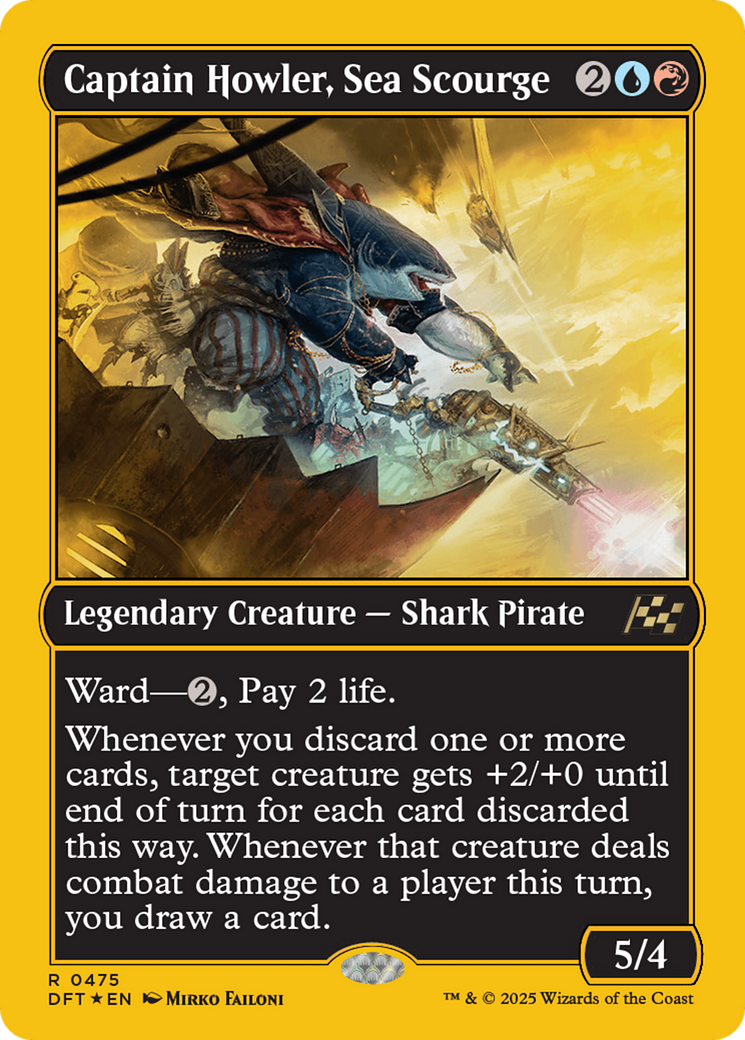 Captain Howler, Sea Scourge (First-Place Foil) [Aetherdrift] | Exor Games Truro