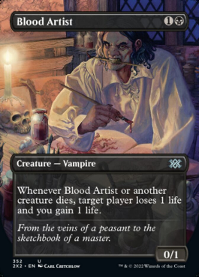 Blood Artist (Borderless Alternate Art) [Double Masters 2022] | Exor Games Truro