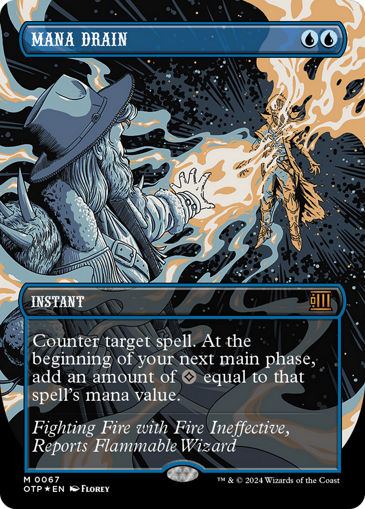 Mana Drain (Textured Foil) [Outlaws of Thunder Junction: Breaking News] | Exor Games Truro