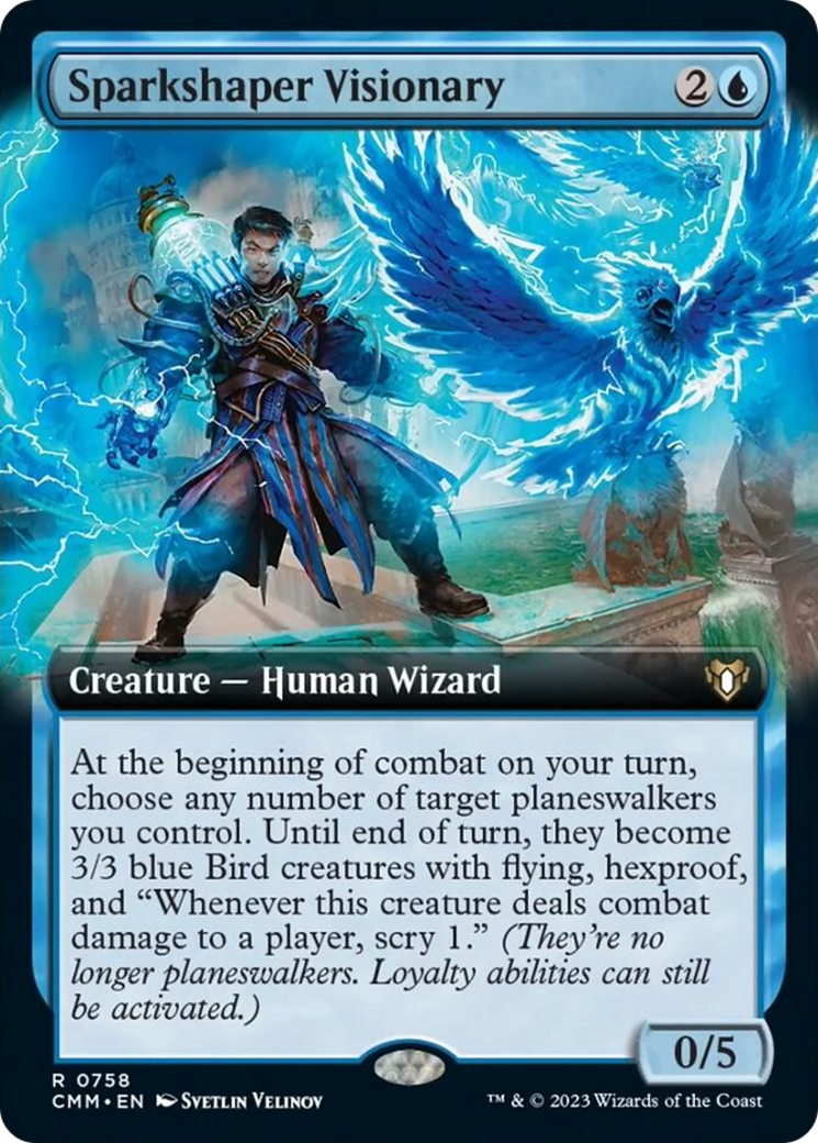 Sparkshaper Visionary (Extended Art) [Commander Masters] | Exor Games Truro