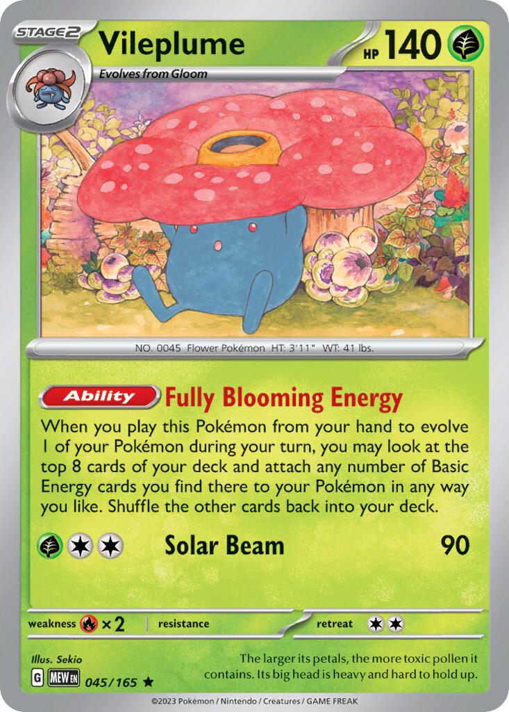 Vileplume (045/165) (Theme Deck Exclusive) [Scarlet & Violet 151] | Exor Games Truro