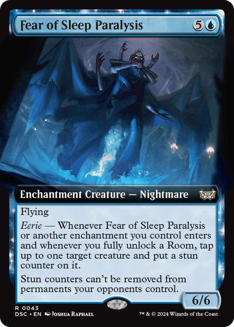 Fear of Sleep Paralysis (Extended Art) [Duskmourn: House of Horror Commander] | Exor Games Truro