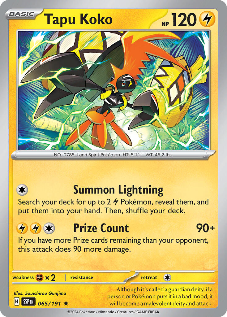 Tapu Koko (065/191) (Theme Deck Exclusive) [Scarlet & Violet: Surging Sparks] | Exor Games Truro