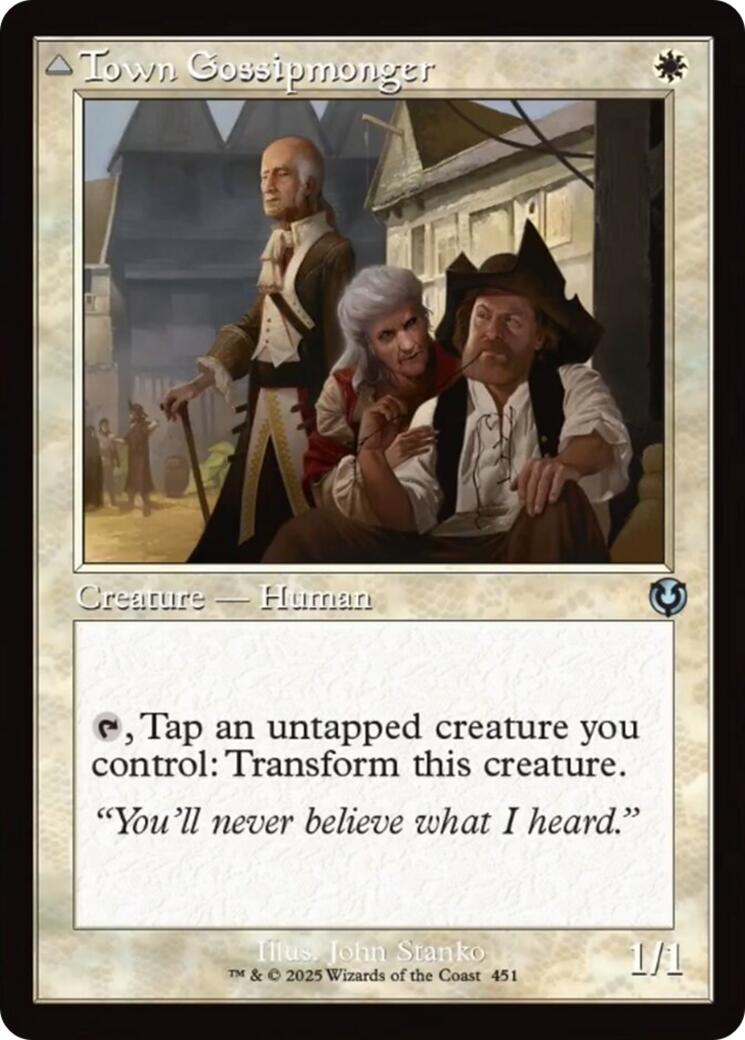 Town Gossipmonger // Incited Rabble (Retro Frame) [Innistrad Remastered] | Exor Games Truro