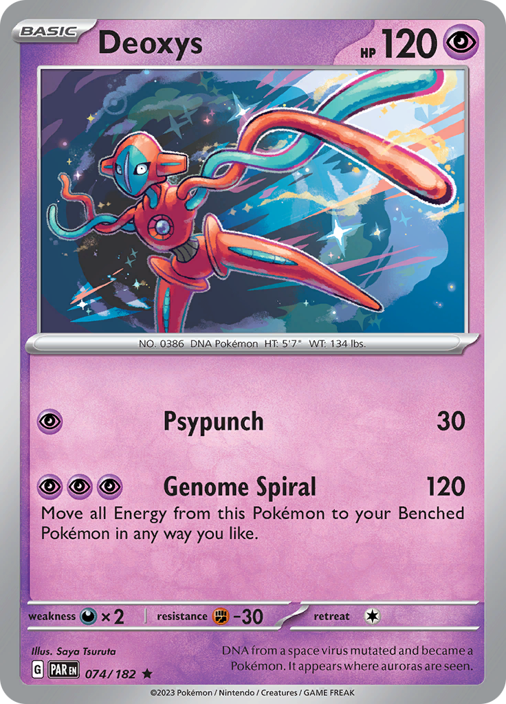 Deoxys (074/182) [Scarlet & Violet: Paradox Rift] | Exor Games Truro