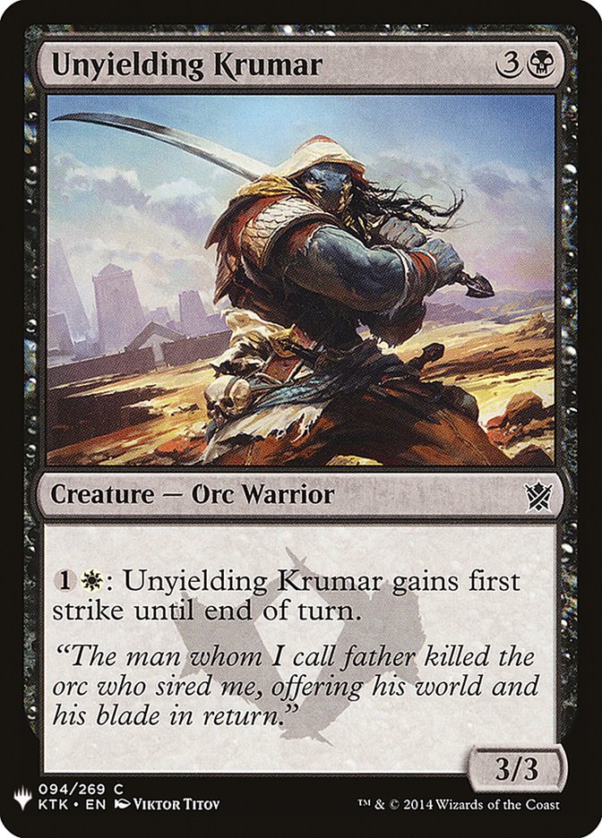 Unyielding Krumar [Mystery Booster] | Exor Games Truro