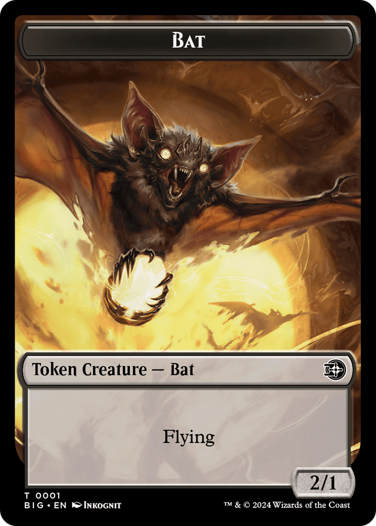 Treasure // Bat Double-Sided Token [Outlaws of Thunder Junction Tokens] | Exor Games Truro