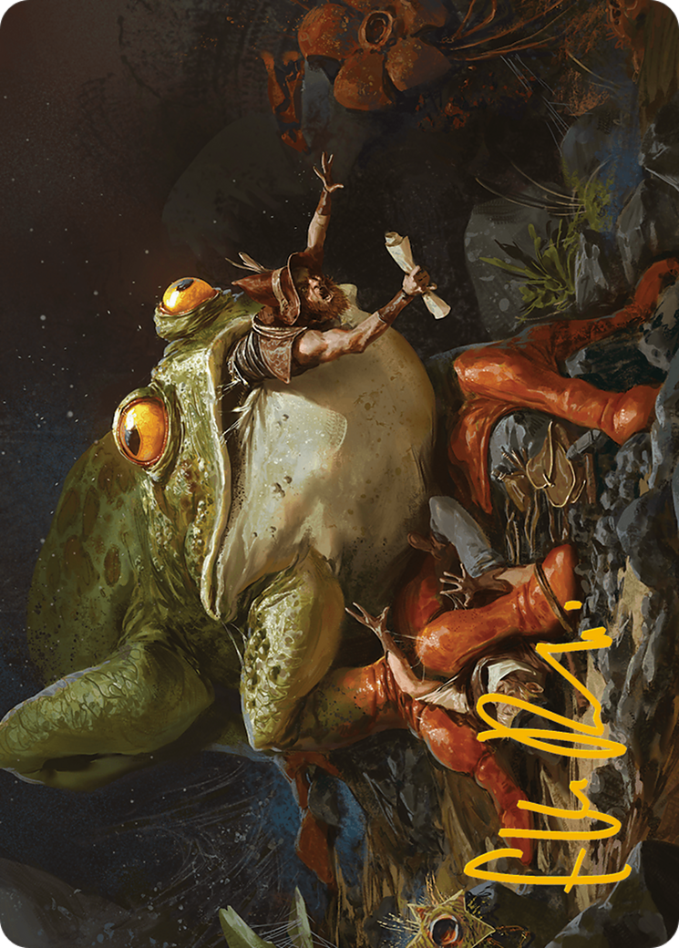 Rampant Frogantua Art Card (Gold-Stamped Signature) [Modern Horizons 3 Art Series] | Exor Games Truro