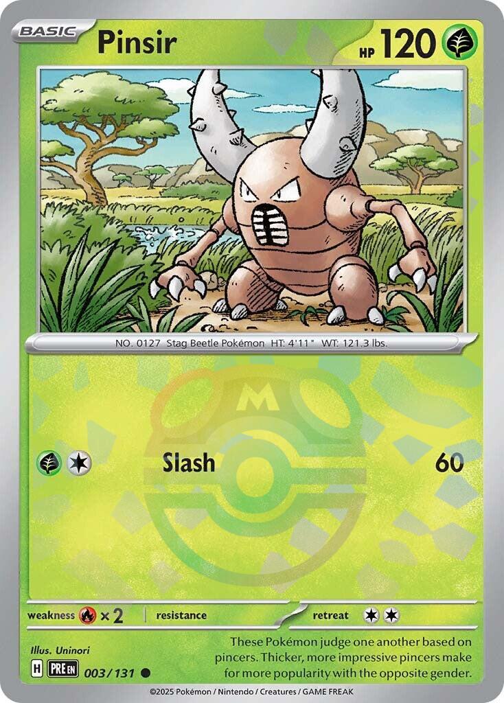 Pinsir (003/131) (Master Ball Pattern) [Scarlet & Violet: Prismatic Evolutions] | Exor Games Truro