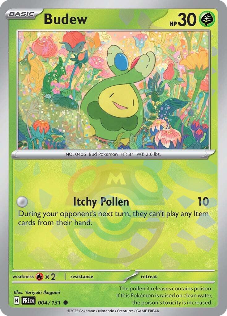 Budew (004/131) (Master Ball Pattern) [Scarlet & Violet: Prismatic Evolutions] | Exor Games Truro