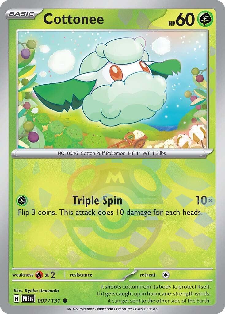 Cottonee (007/131) (Master Ball Pattern) [Scarlet & Violet: Prismatic Evolutions] | Exor Games Truro