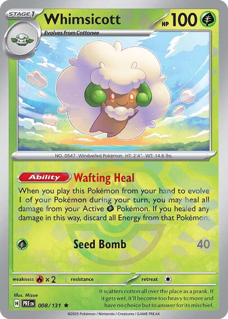Whimsicott (008/131) (Master Ball Pattern) [Scarlet & Violet: Prismatic Evolutions] | Exor Games Truro