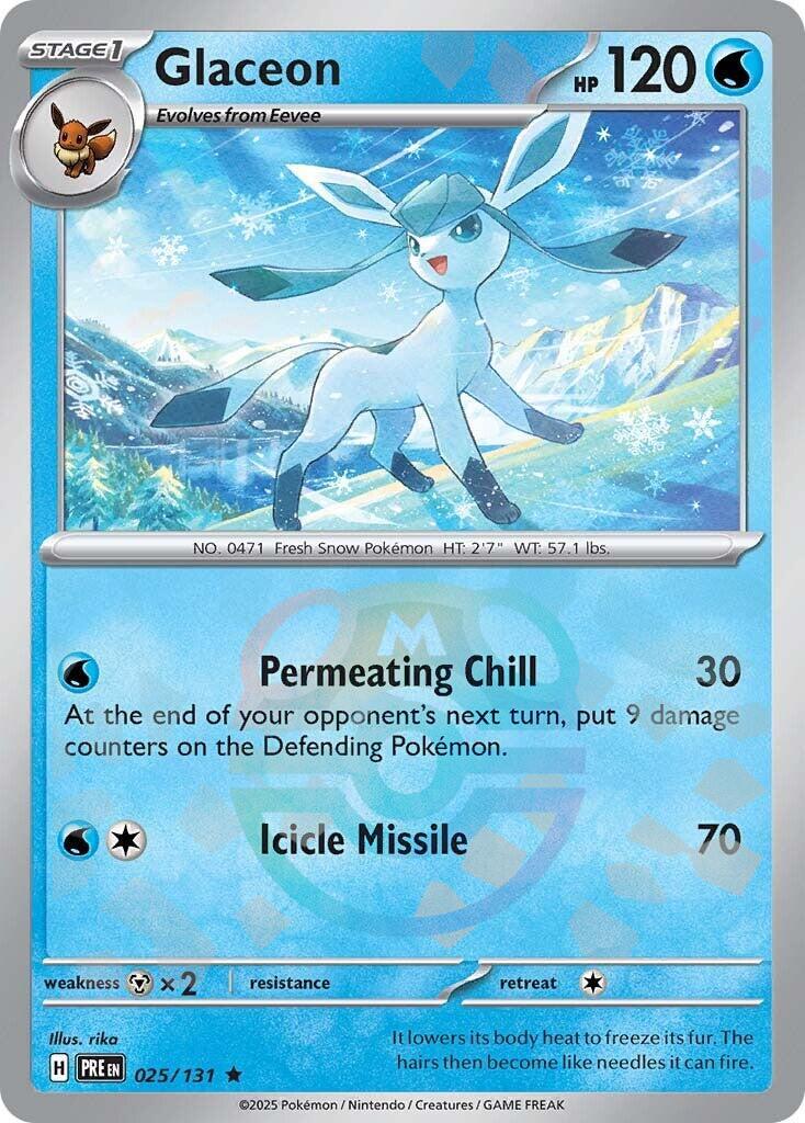 Glaceon (025/131) (Master Ball Pattern) [Scarlet & Violet: Prismatic Evolutions] | Exor Games Truro