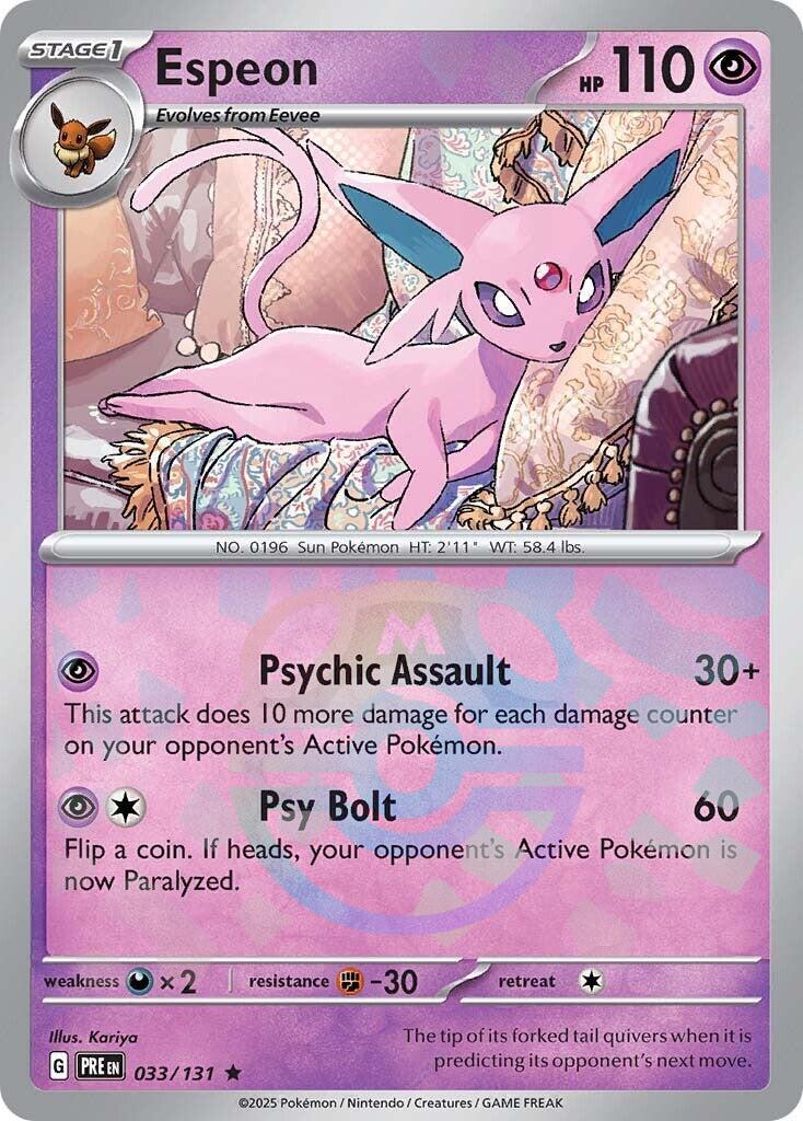 Espeon (033/131) (Master Ball Pattern) [Scarlet & Violet: Prismatic Evolutions] | Exor Games Truro