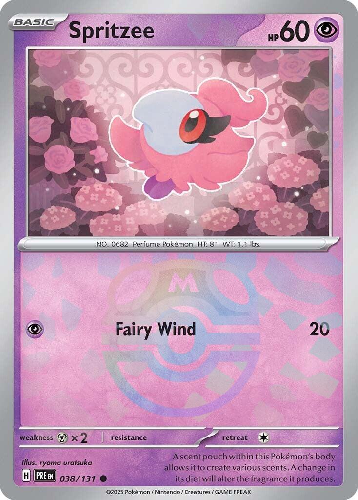Spritzee (038/131) (Master Ball Pattern) [Scarlet & Violet: Prismatic Evolutions] | Exor Games Truro