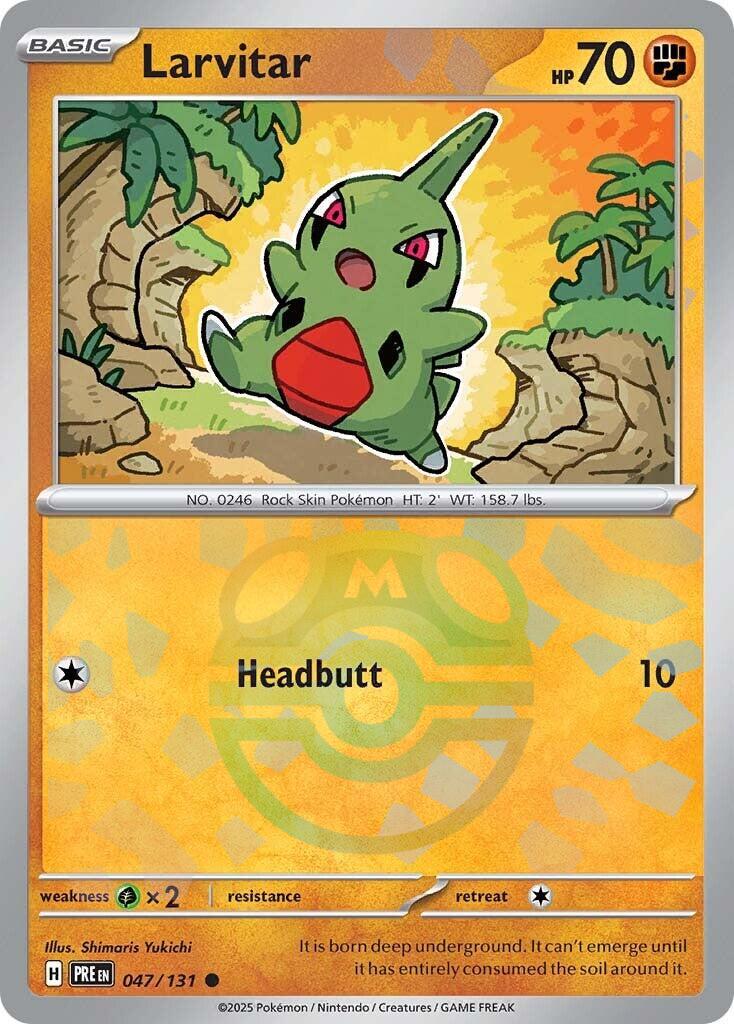 Larvitar (047/131) (Master Ball Pattern) [Scarlet & Violet: Prismatic Evolutions] | Exor Games Truro