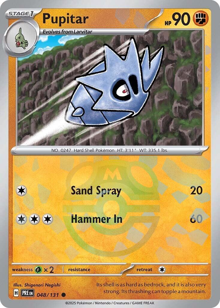 Pupitar (048/131) (Master Ball Pattern) [Scarlet & Violet: Prismatic Evolutions] | Exor Games Truro