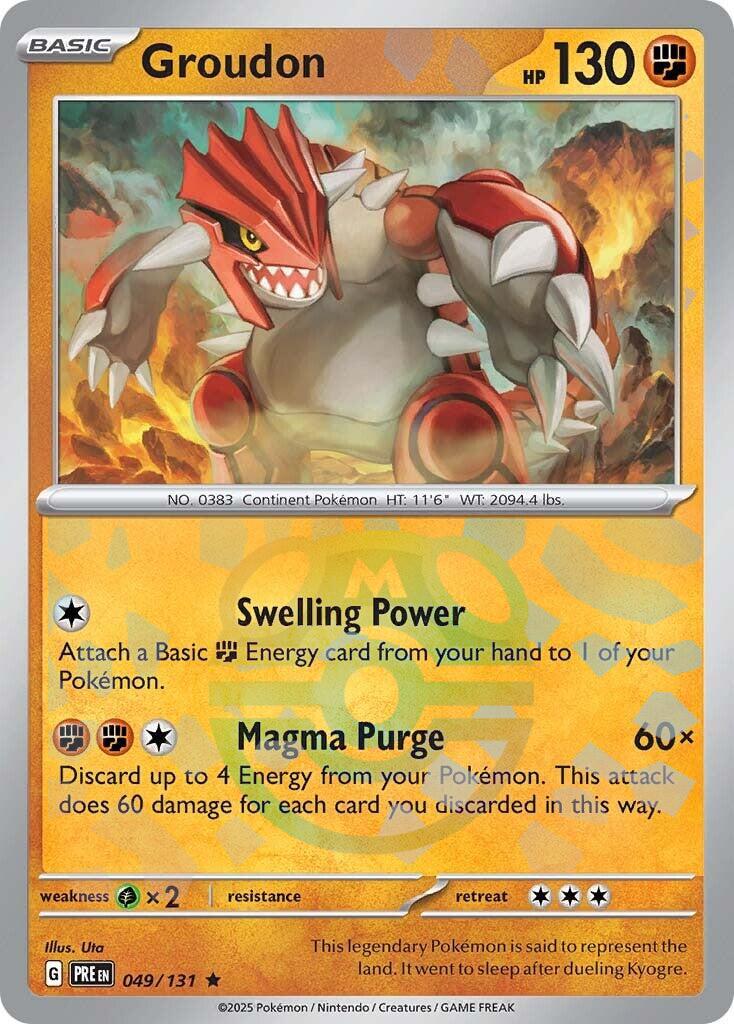 Groudon (049/131) (Master Ball Pattern) [Scarlet & Violet: Prismatic Evolutions] | Exor Games Truro