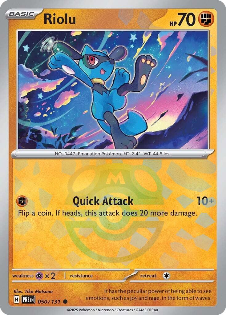 Riolu (050/131) (Master Ball Pattern) [Scarlet & Violet: Prismatic Evolutions] | Exor Games Truro