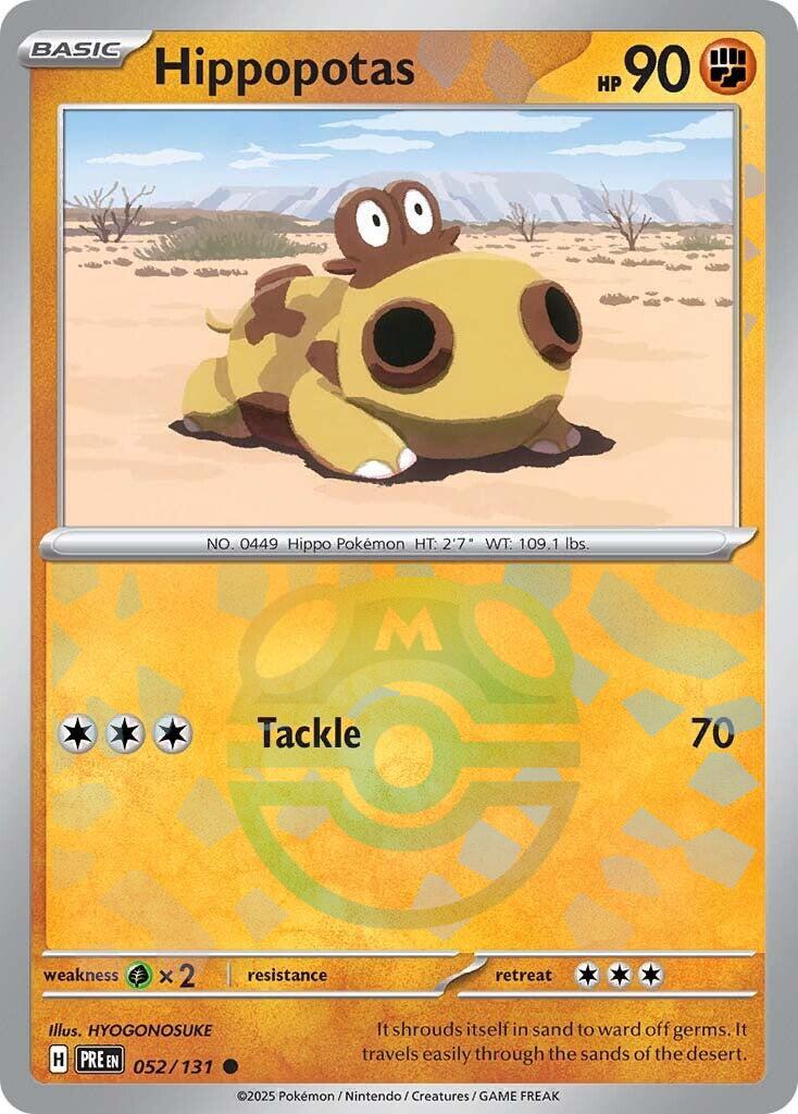 Hippopotas (052/131) (Master Ball Pattern) [Scarlet & Violet: Prismatic Evolutions] | Exor Games Truro