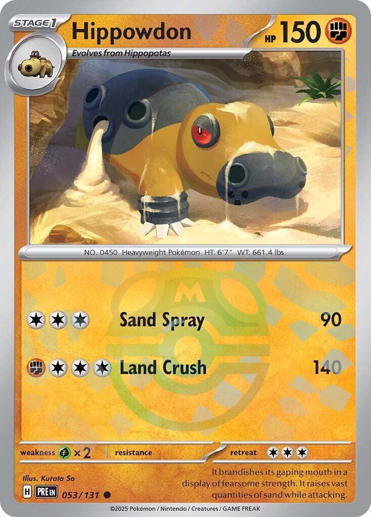 Hippowdon (053/131) (Master Ball Pattern) [Scarlet & Violet: Prismatic Evolutions] | Exor Games Truro