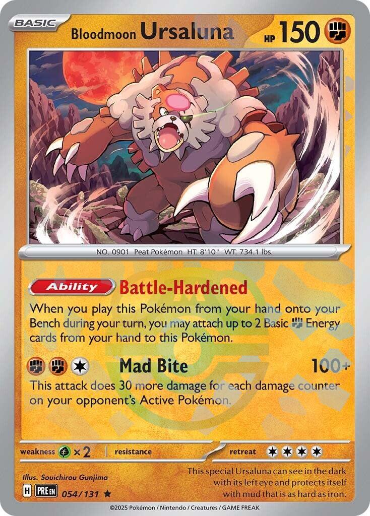 Bloodmoon Ursaluna (054/131) (Master Ball Pattern) [Scarlet & Violet: Prismatic Evolutions] | Exor Games Truro