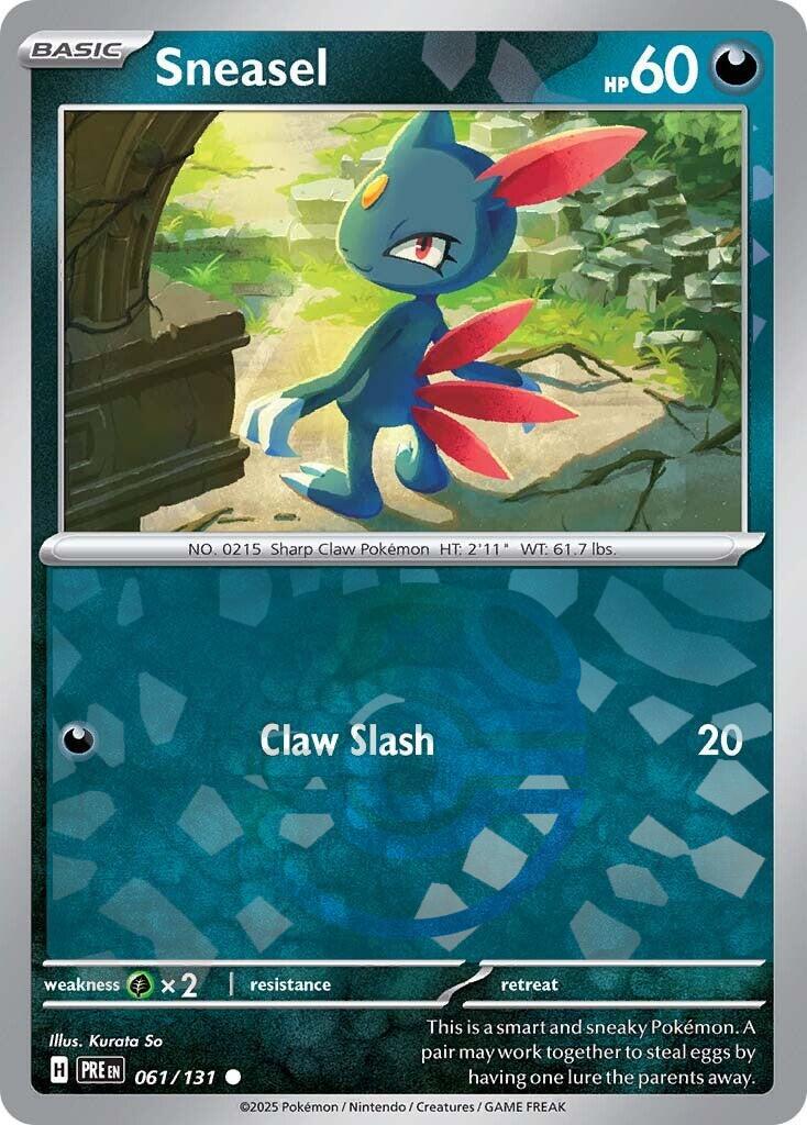Sneasel (061/131) (Master Ball Pattern) [Scarlet & Violet: Prismatic Evolutions] | Exor Games Truro