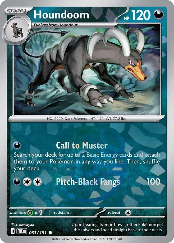 Houndoom (063/131) (Master Ball Pattern) [Scarlet & Violet: Prismatic Evolutions] | Exor Games Truro