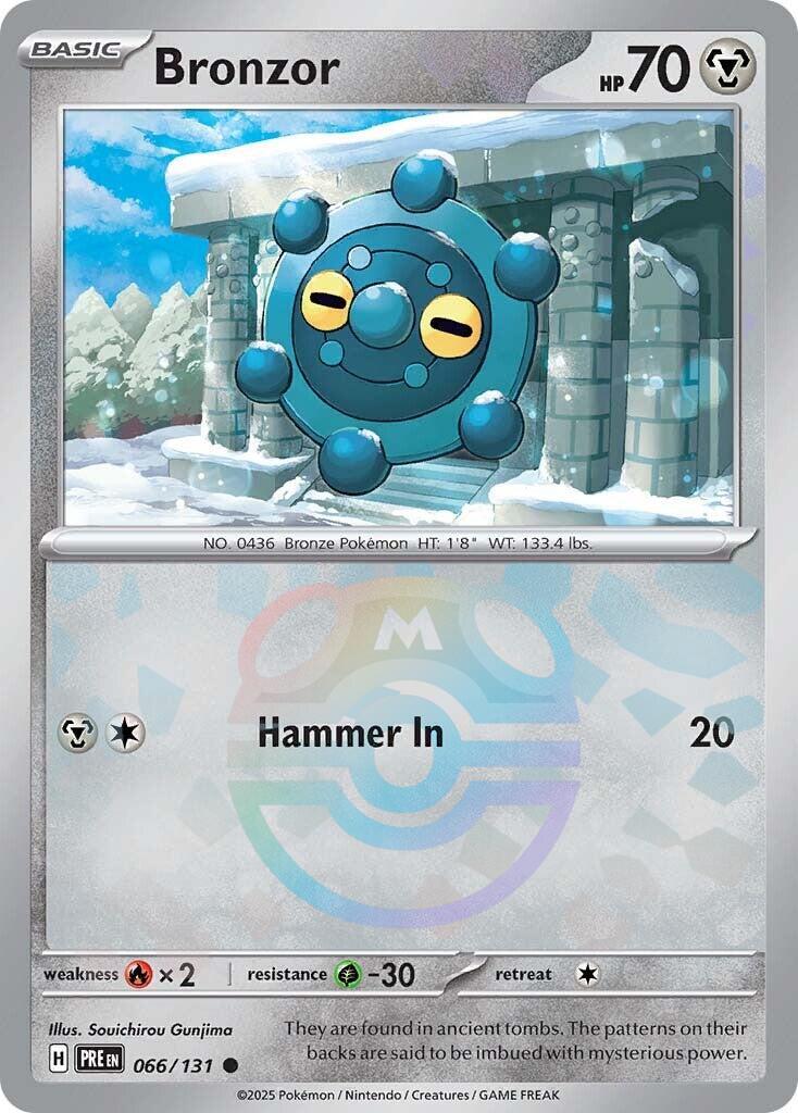 Bronzor (066/131) (Master Ball Pattern) [Scarlet & Violet: Prismatic Evolutions] | Exor Games Truro