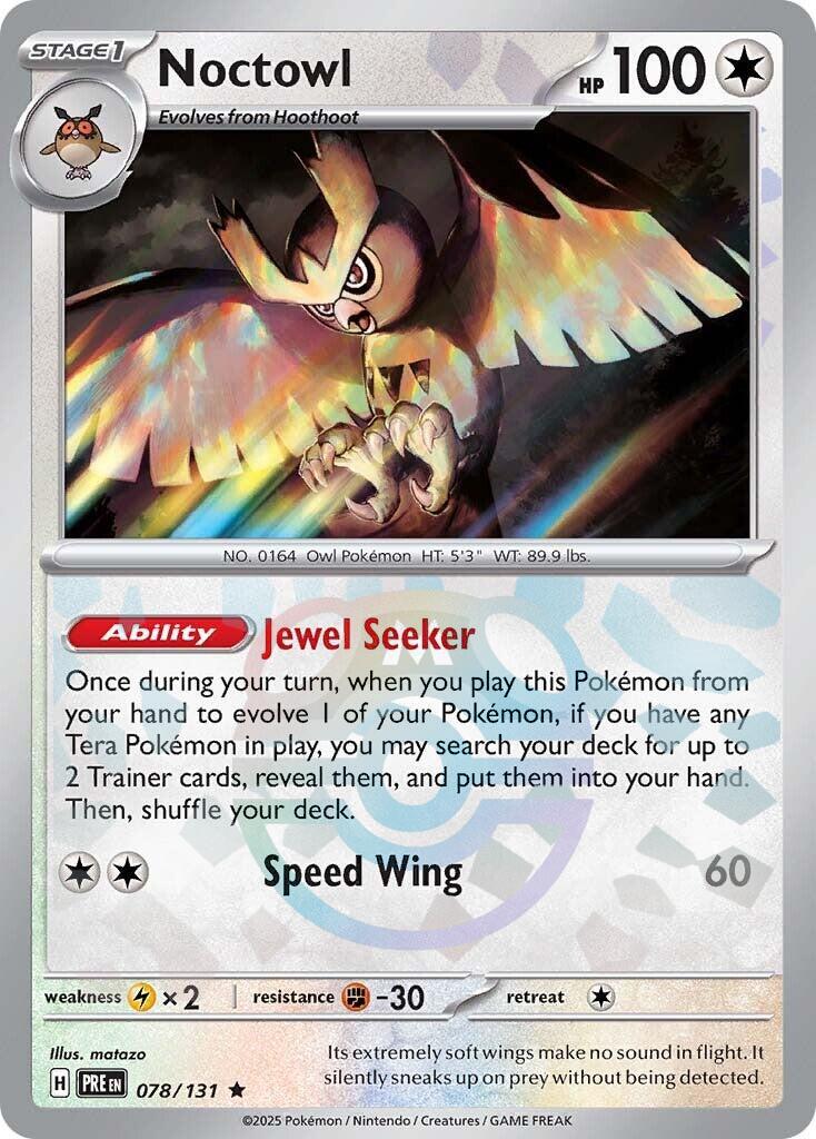 Noctowl (078/131) (Master Ball Pattern) [Scarlet & Violet: Prismatic Evolutions] | Exor Games Truro