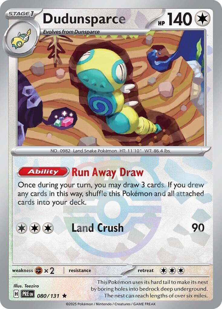 Dudunsparce (080/131) (Master Ball Pattern) [Scarlet & Violet: Prismatic Evolutions] | Exor Games Truro