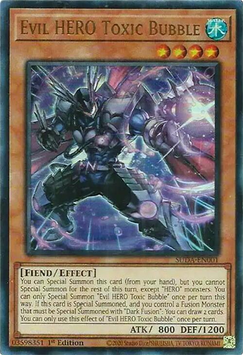 Evil HERO Toxic Bubble [SUDA-EN001] Ultra Rare | Exor Games Truro